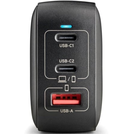 Cargador de Pared GaN NGS BUD100WTINY 100W/ 2xUSB Tipo-C/ 1xUSB/ 100W