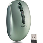 Ratón Ergonómico Inalámbrico NGS Fog Dual FOGDUALGREEN Silencioso/ Hasta 1600 DPI/ Verde