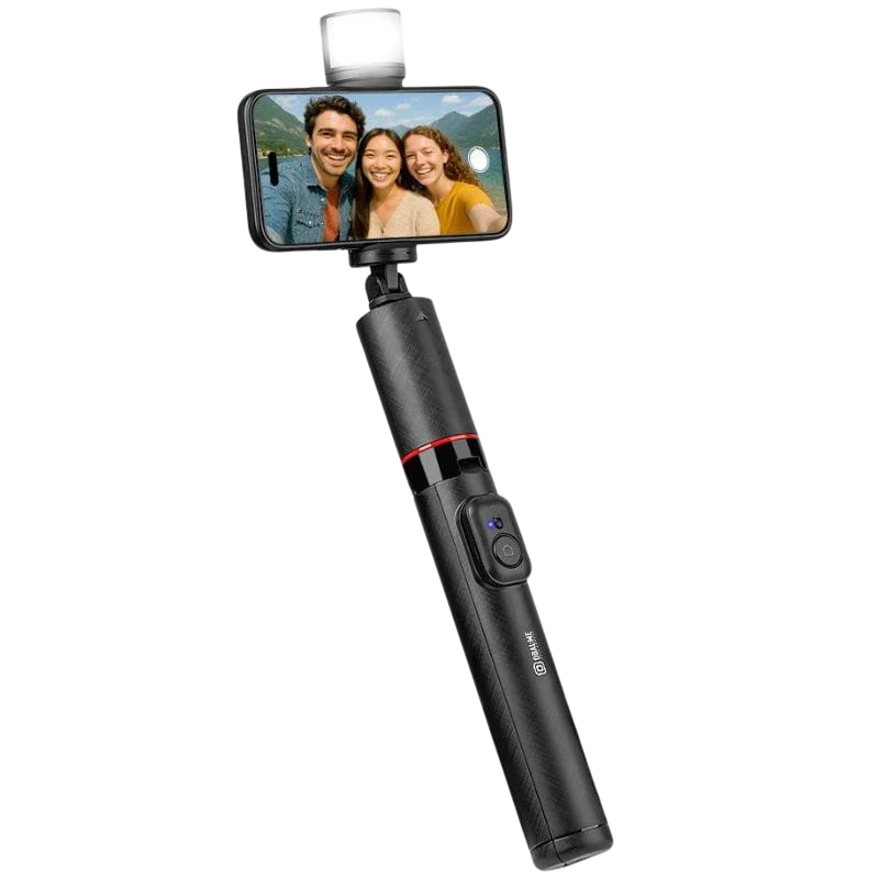 OBAL:ME SelfiePod High Glow Gimbal Tripod con luz LED de alto brillo y mando a distancia