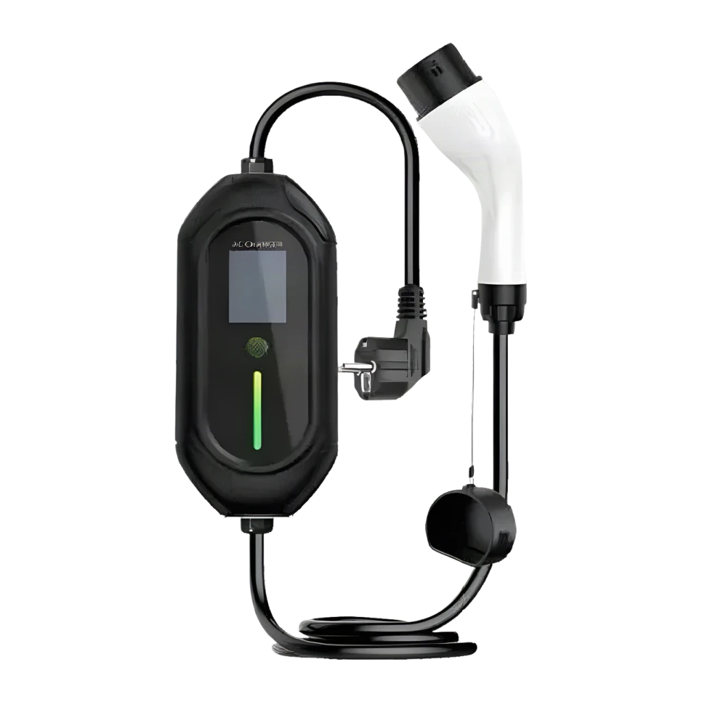 Cargador Vehículo Eléctrico OEM Portátil EV Tipo 2 16A 3.5kW Schuko 5M LCD