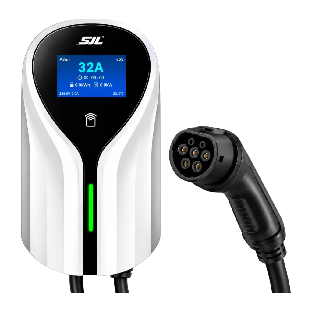 Cargador Coche Eléctrico SJL Estación de Carga 11kW Tipo 2 Cable 5m