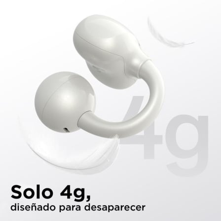 Auriculares Deportivos de Conducción Aérea Openrock E OPACE02 con estuche de carga/ Autonomía 7h/ Blancos