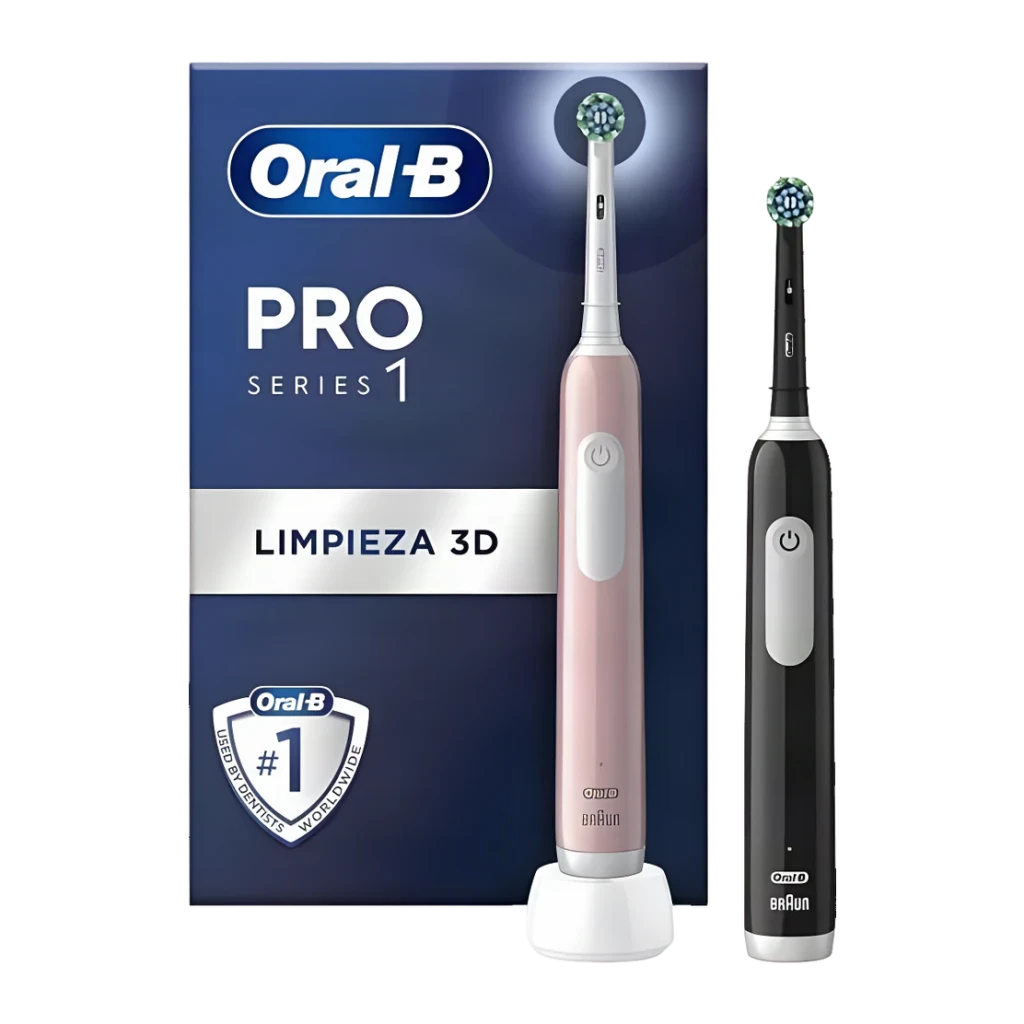 Oral-B Pro Series 1 Duo CrossAction Negro/Rosa Cepillo de dientes eléctrico