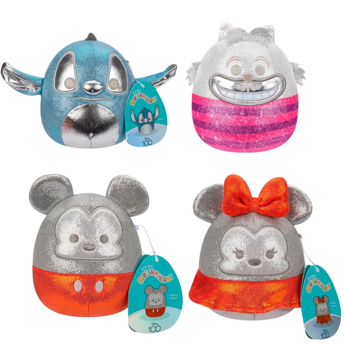 Blister 4 peluches Disney Squishmallows 12cm
