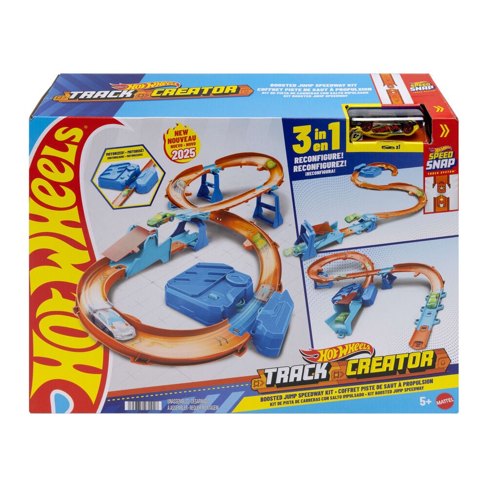 Pista Carreras con Salto Impulsado Hot Wheels