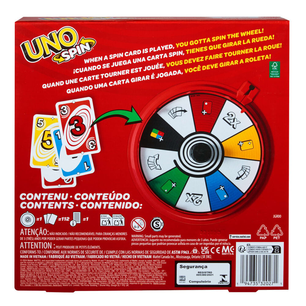 Juego cartas UNO Spin