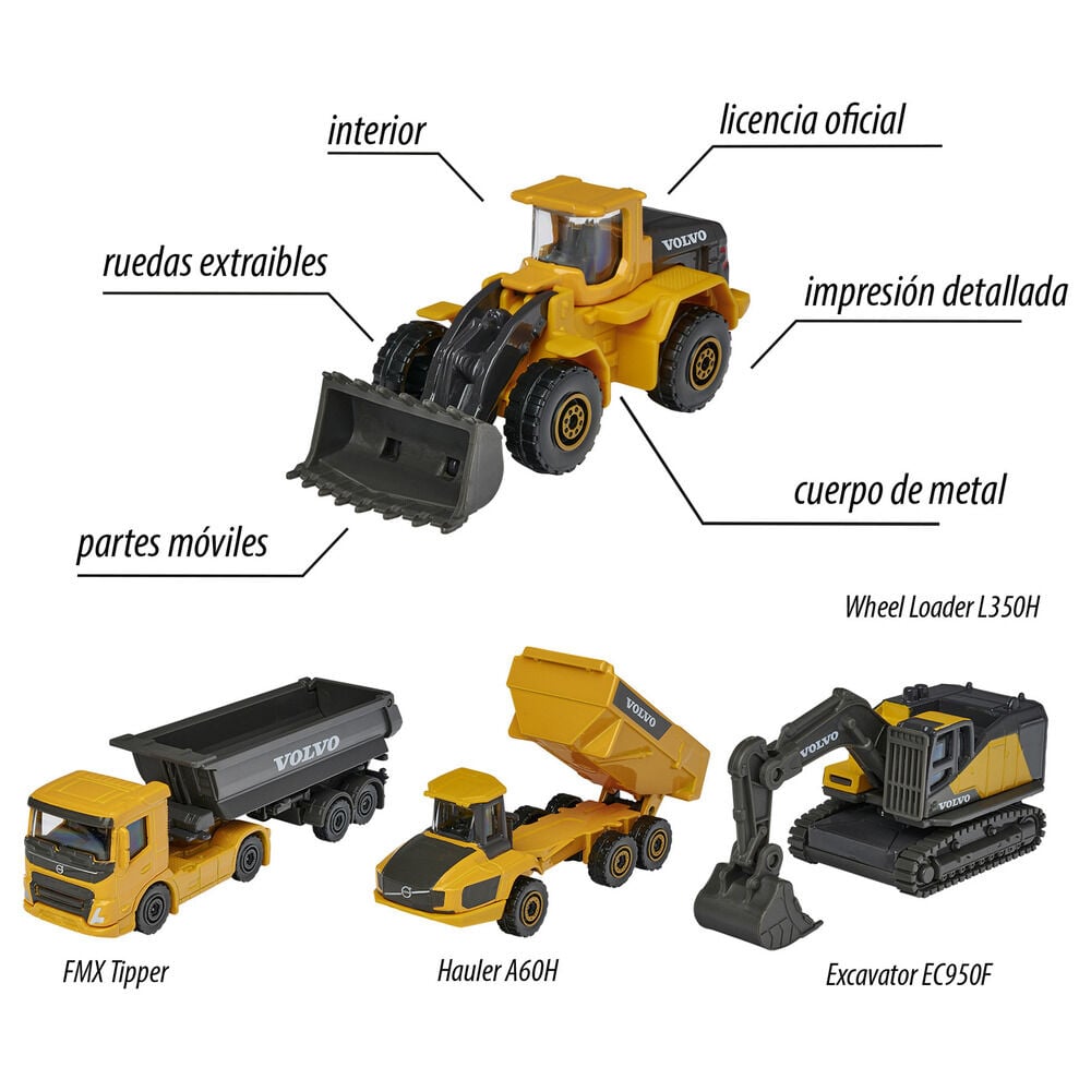 Set 5 vehiculos construccion Volvo