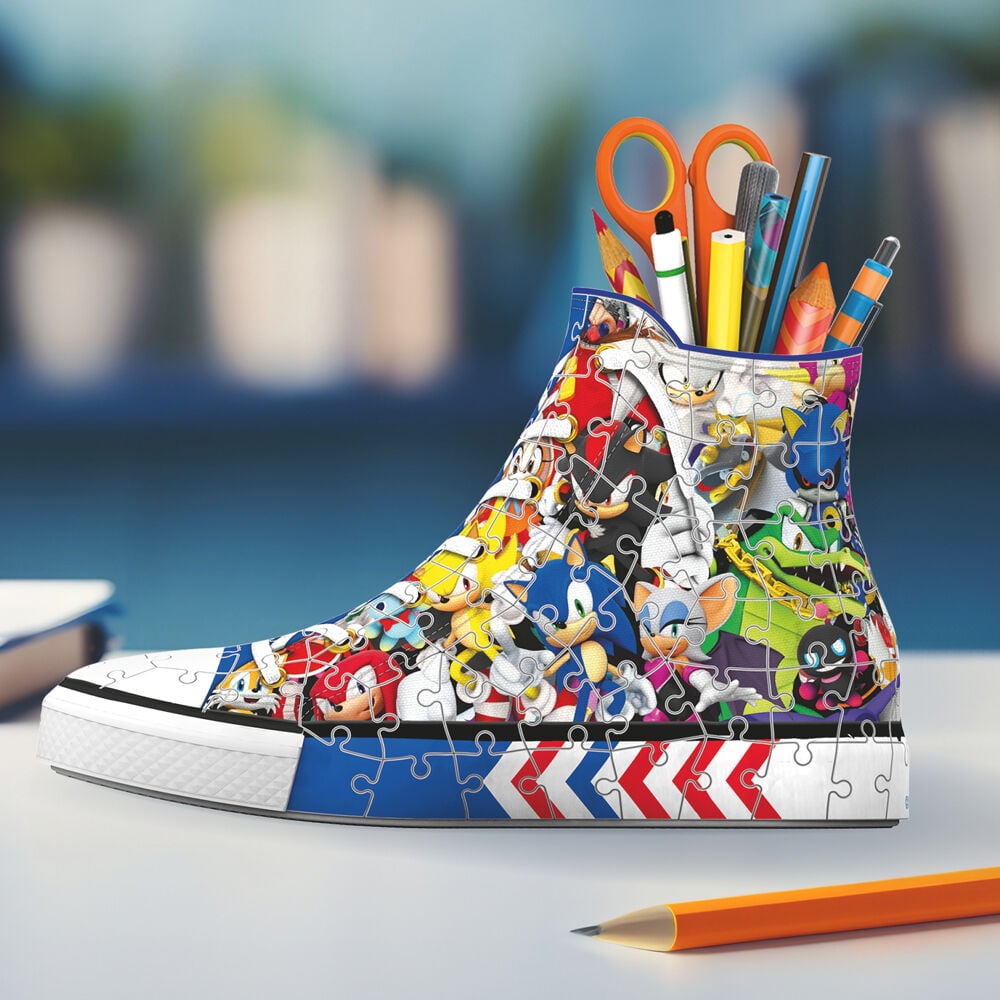 Puzzle 3D Portalapices 3D Zapatilla Sonic the Hedgehog 112pzs