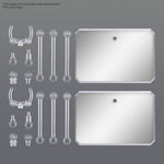 Base Exhibicion Action Base 6 Transparente con Pegatinas Espejo