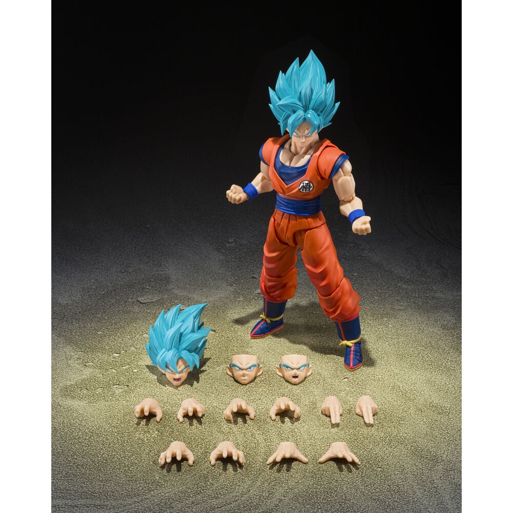 Figura S.H.Figuarts Super Saiyan God Super Saiyan Son Goku Blue Power Transcending Limits Dragon Ball Super 14,5cm