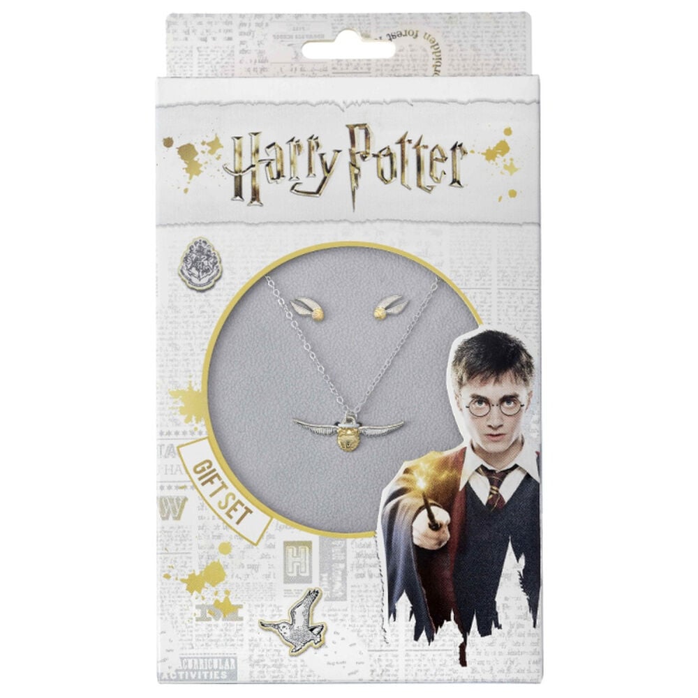 Set colgante + pendientes Golden Snitch Harry Potter