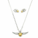 Set colgante + pendientes Golden Snitch Harry Potter