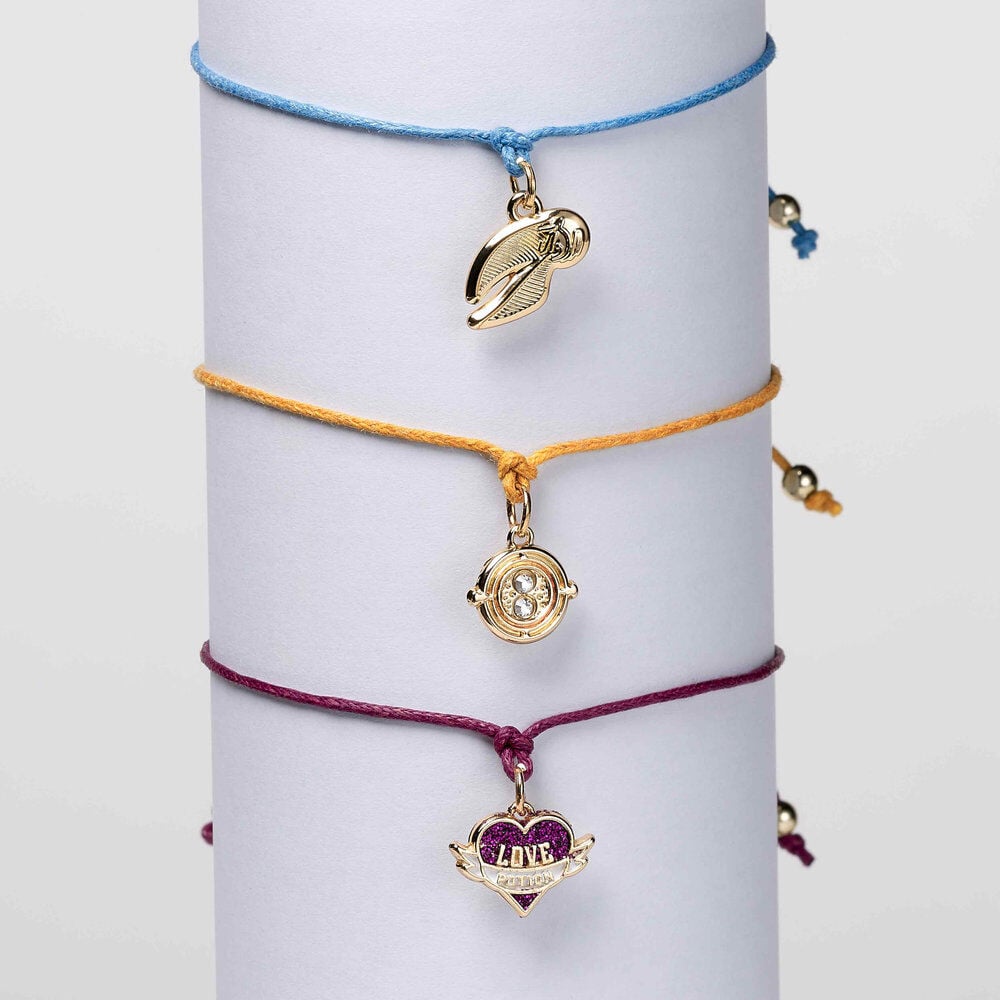 Set 3 pulseras Amistad Snitch Dorada Harry Potter