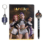 Cuaderno + boligrafo + llavero KPop Demon Hunters
