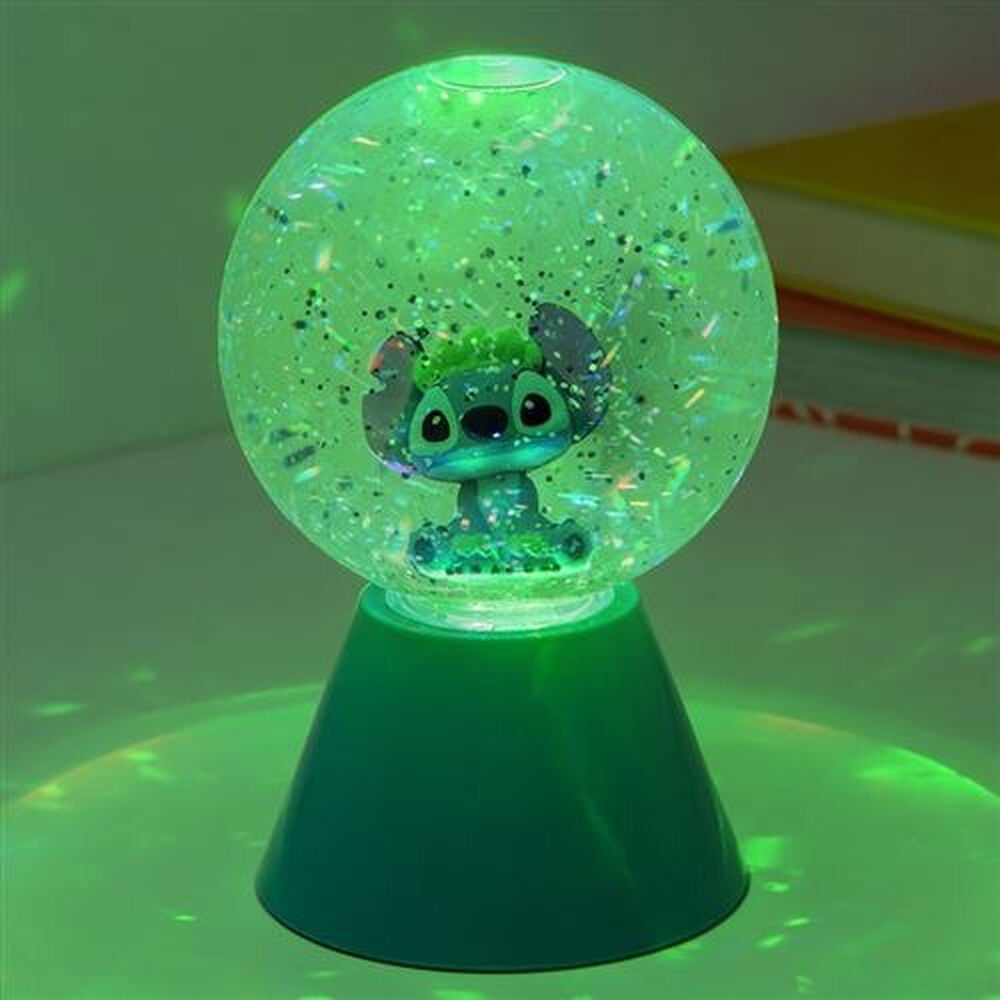 Lampara LED bola purpurina Stitch Disney