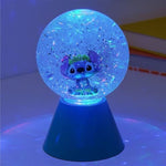 Lampara LED bola purpurina Stitch Disney