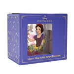 Taza cristal flores secas Blancanieves Princesas Disney