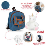 Mochila + peluche Unicornio Tiara 26cm