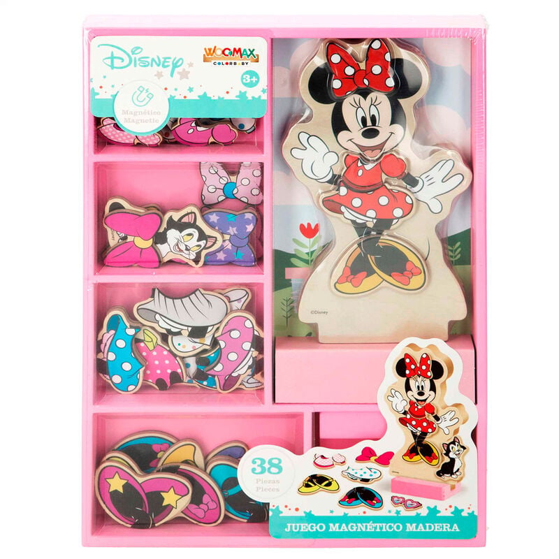 Juego magnetico madera vestidos Minnie Disney