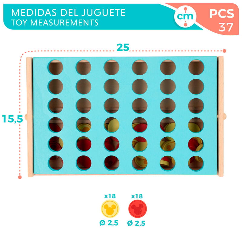 Juego Cuatro en Raya madera Disney