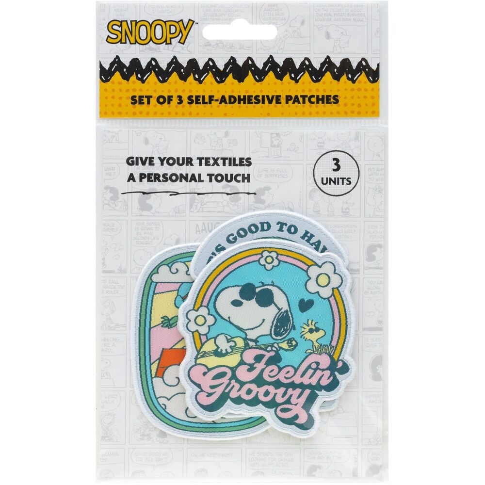 Set 3 parches Snoopy