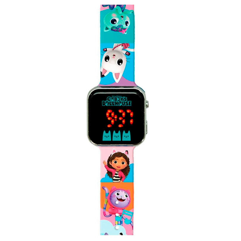 Reloj LED La Casa de Muñecas de Gabby