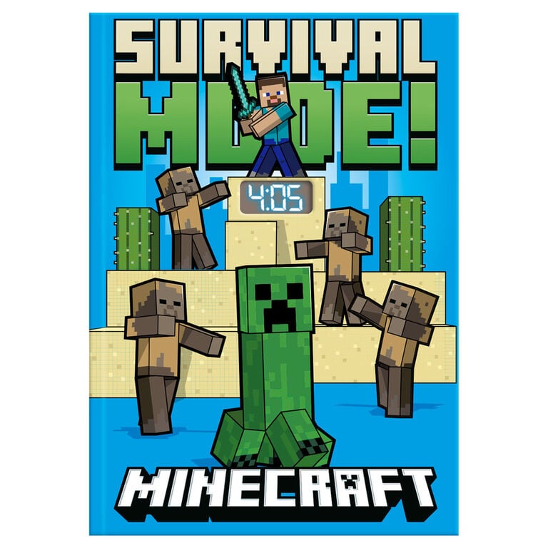 Cuaderno con reloj LED Minecraft
