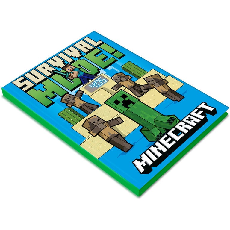 Cuaderno con reloj LED Minecraft