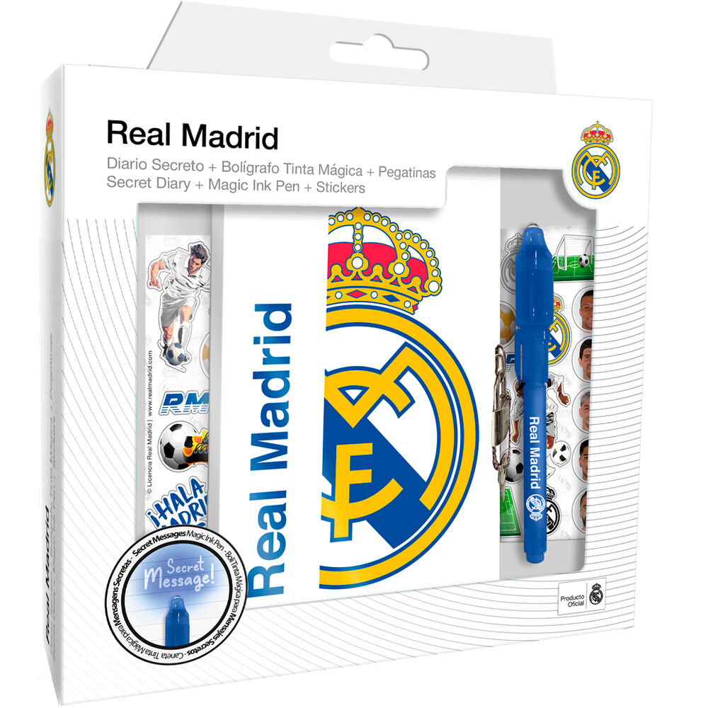 Diario + Boligrafo magico Real Madrid