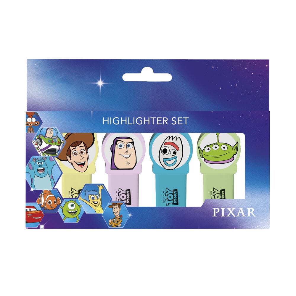 Set 4 subrayadores topper Toy Story Disney Pixar