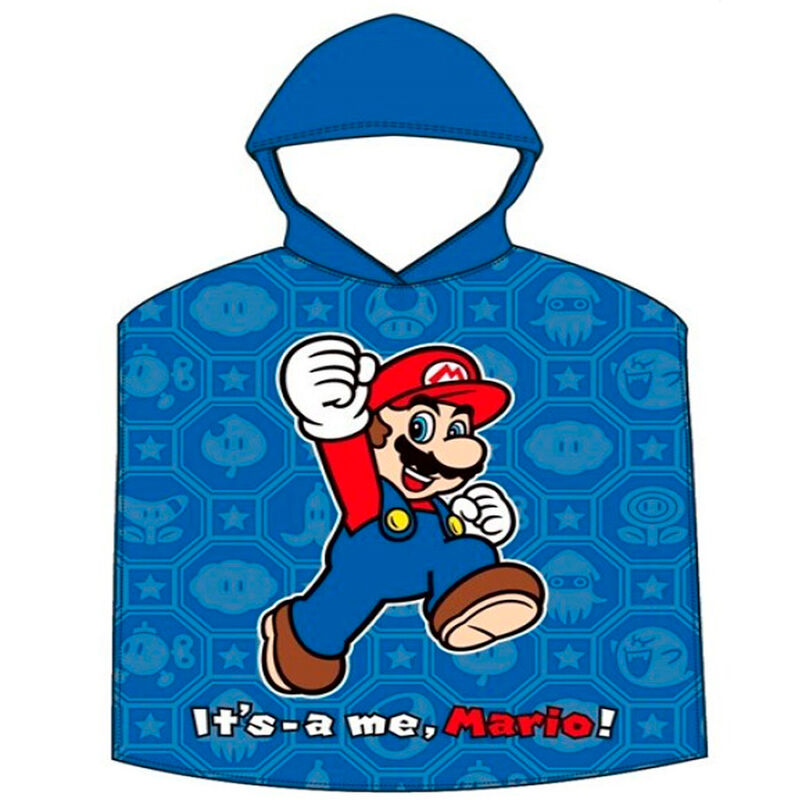 Poncho toalla Super Mario Bros algodon