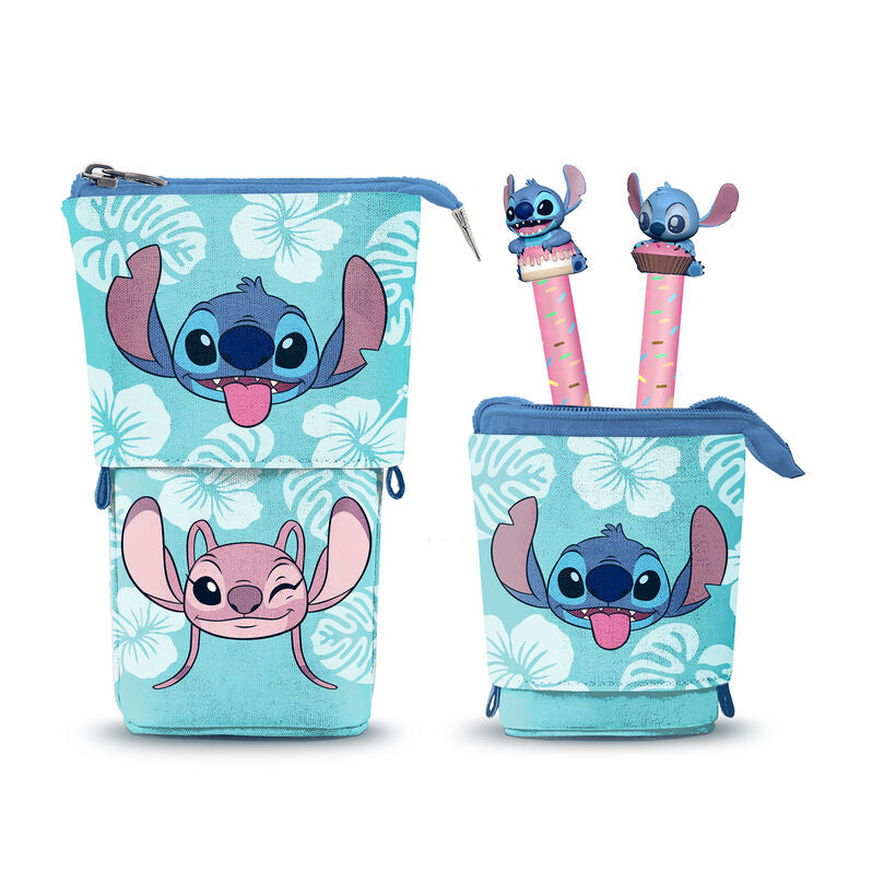 Portatodo + 2 boligrafos borrables Stitch Disney