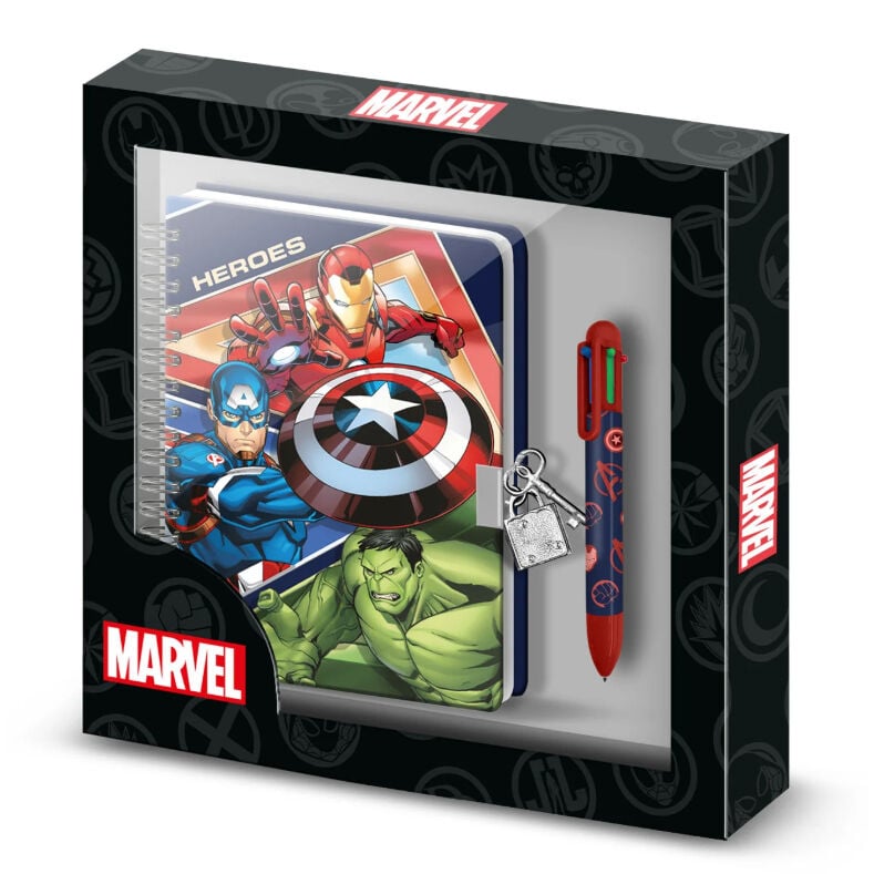 Diario + Boligrafo Los Vengadores Avengers Marvel