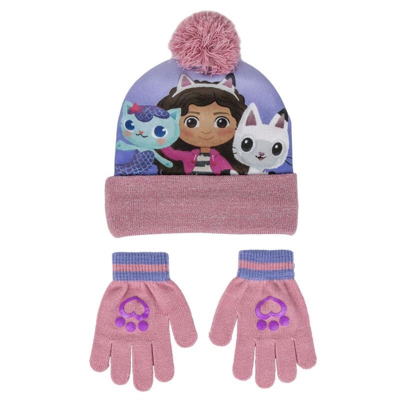 Set gorro y guantes La Casa de Muñecas de Gabby