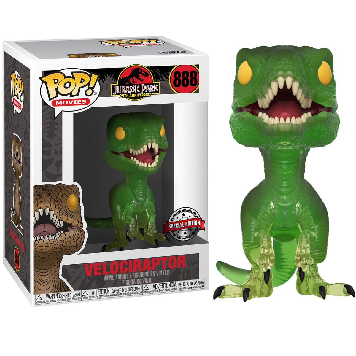Set figura POP & Tee Jurassic Park Velociraptor Exclusive S