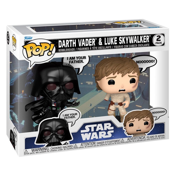 Blister 2 figuras POP Star Wars Darth Vader & Luke Skywalker