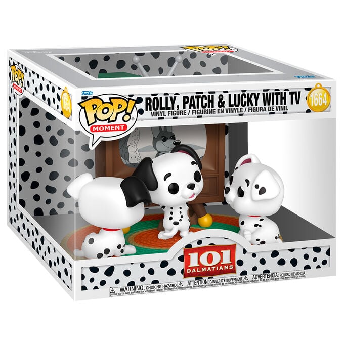 Figura POP Moment Disney 101 Dalmatas Rolly Patch & Lucky with TV