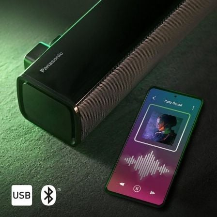 Barra de Sonido con Bluetooth Panasonic SC-HTB100/ 45W/ 2.0