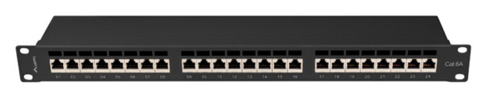 Patch panel Lanberg 24 puertos 1u cat.6a ftp 19 pulgadas negro