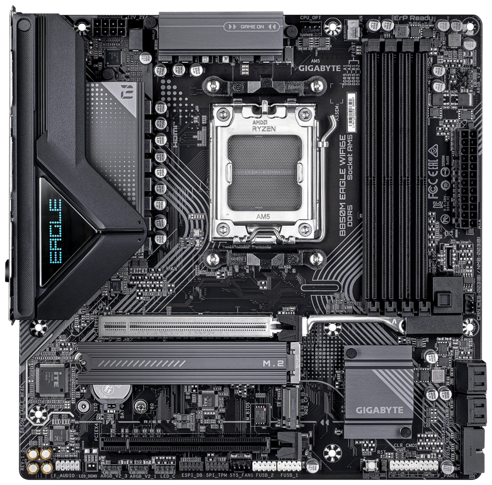 Gigabyte B850M EAGLE WIFI6E Placa Base - Procesadores AMD Ryzen Serie 9000, VRM digital de 8+2+2 fases, hasta 8200MHz DD