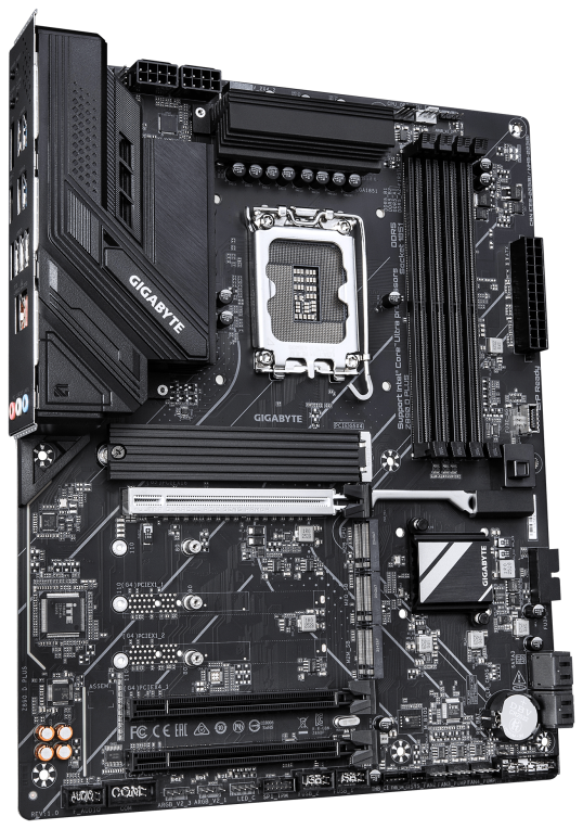 Gigabyte Z890 D PLUS Placa Base – Compatible con procesadores Intel Core Ultra (Serie 2), VRM de 12+1+2 fases, hasta 946