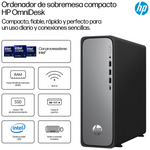 HP OmniDesk Slim S03-0020ns PC Intel® Core™ i3 i3-14100 8GB DDR5-SDRAM 512GB SSD FreeDOS Torre Negro, Plata