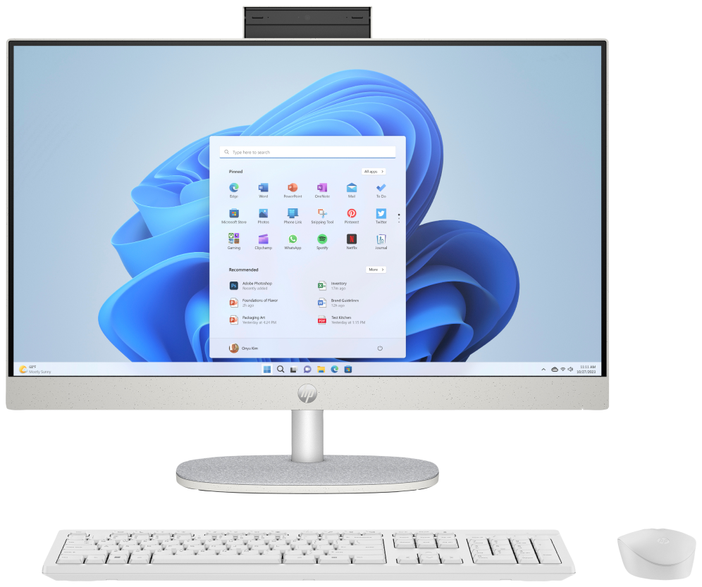 HP 23.8 inch All-in-One 24-cr0187ns PC Intel® Core™ i5 i5-1335U 60,5 cm (23.8") 1920 x 1080 Pixeles 8GB DDR4-SDRAM 512GB