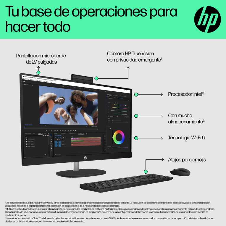HP All-in-One 27-cr0089ns Intel® Core™ i5 i5-1335U 68,6 cm (27") 1920 x 1080 Pixeles PC todo en uno 16GB DDR4-SDRAM 512G