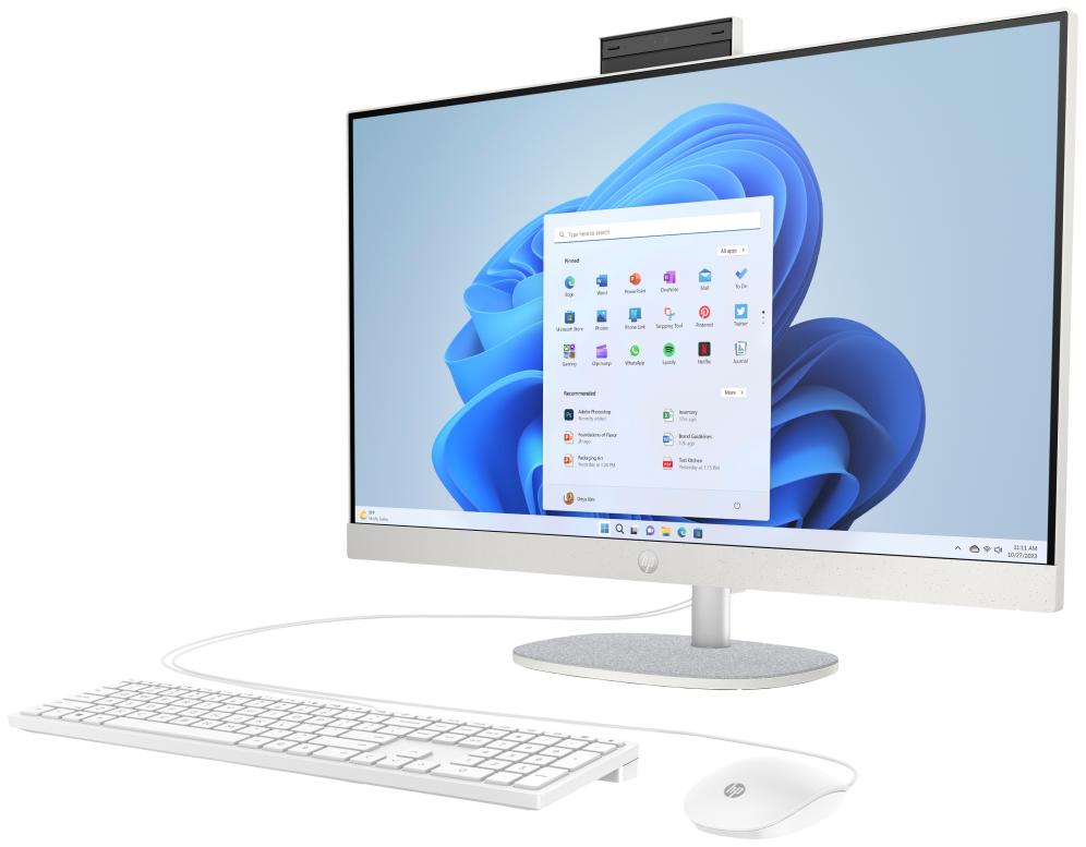 HP 27 inch All-in-One 27-cr0130ns PC Intel® Core™ i5 i5-1335U 68,6 cm (27") 1920 x 1080 Pixeles 8GB DDR4-SDRAM 512GB SSD