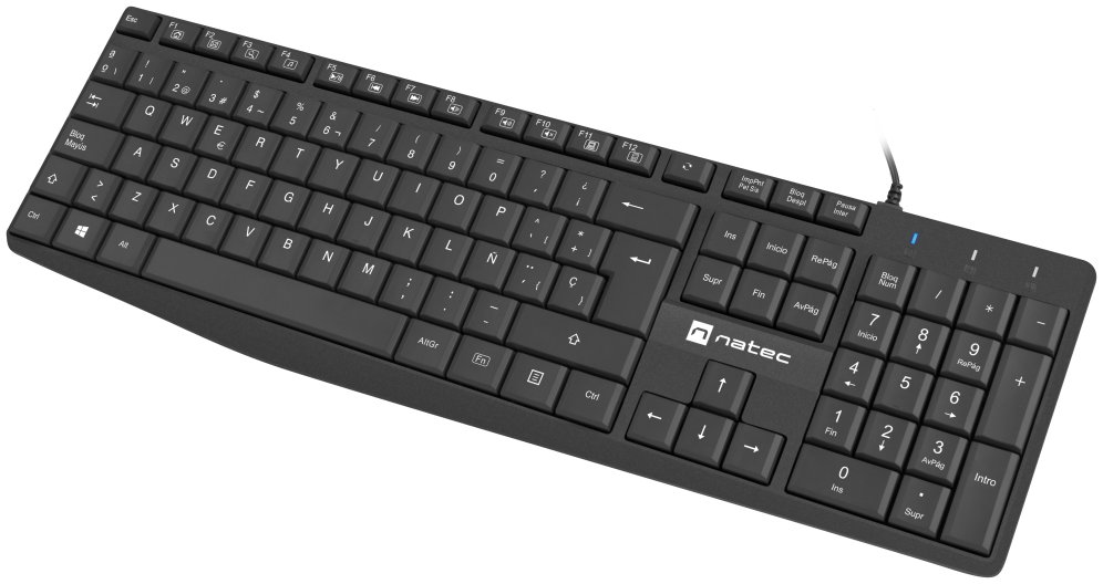 Natec NKL-1948 teclado Universal USB QWERTY Español Negro