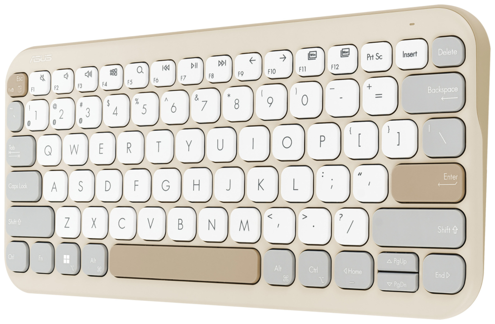 ASUS Marshmallow Keyboard KW100 teclado Hogar Bluetooth QWERTY Español Beige #beige