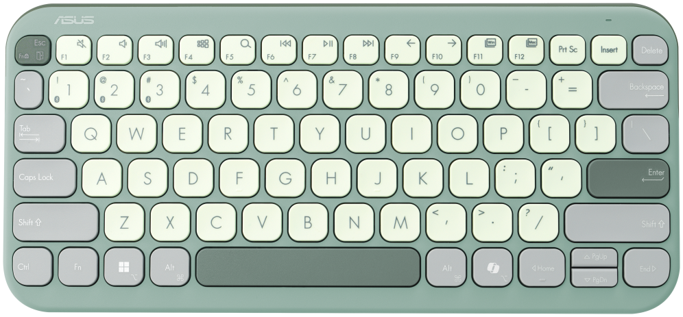 ASUS Marshmallow Keyboard KW100 teclado Hogar Bluetooth QWERTY Español Verde detalle #verde