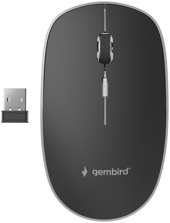 Gembird MUSW-4BS-01 ratón Oficina Ambidextro RF inalámbrico Óptico 1600 DPI