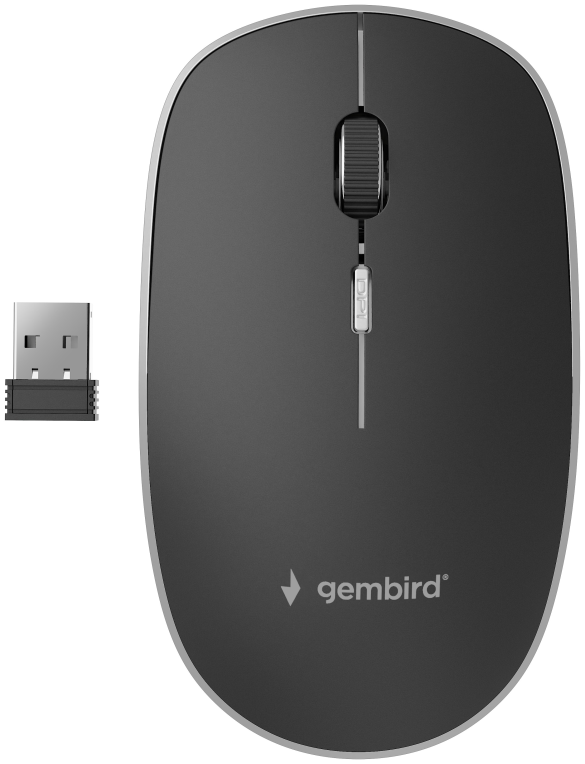 Gembird MUSW-4B-01 ratón Oficina Ambidextro RF inalámbrico Óptico 1600 DPI